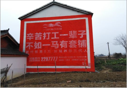 岑溪一马光彩墙体广告
